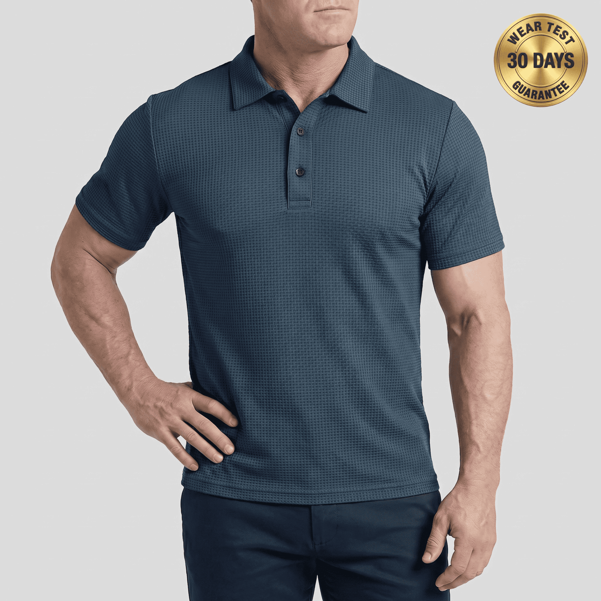 Polo AlphaV Fit — Diseñado para hombres con barriga