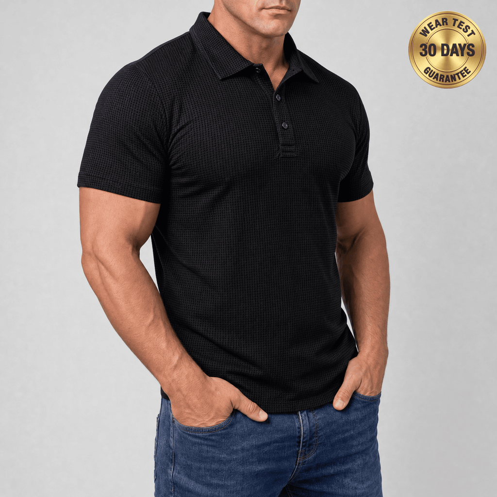 Polo AlphaV Fit — Diseñado para hombres con barriga