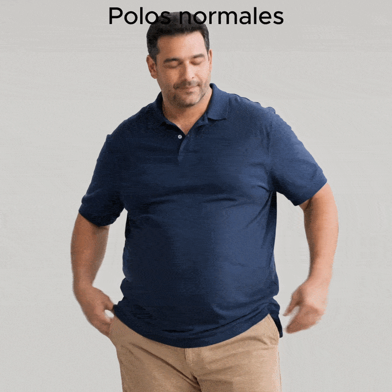 Polo AlphaV Fit — Diseñado para hombres con barriga