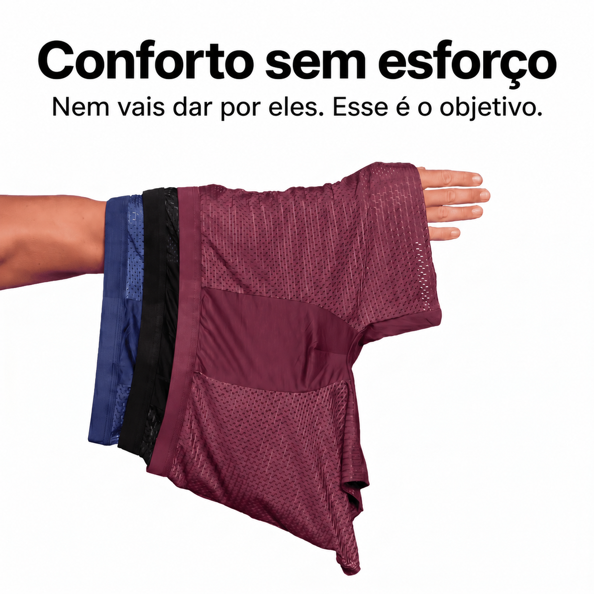 Boxers de fibra de bambu premium — uma nova dimensão de conforto durante todo o dia.