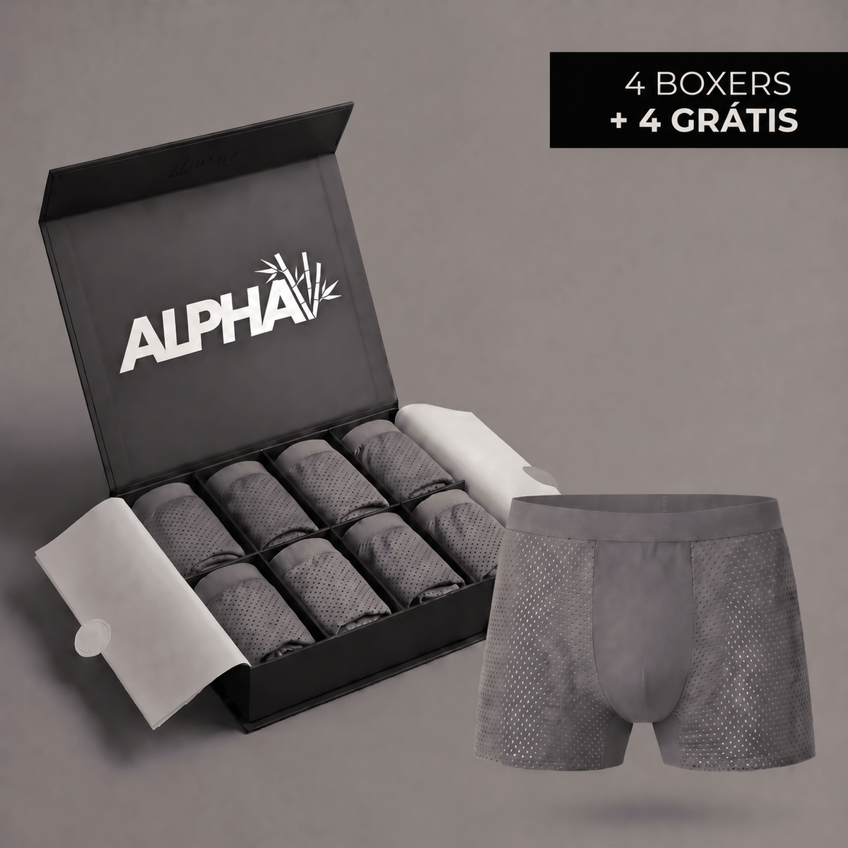 Boxers de fibra de bambu premium — uma nova dimensão de conforto durante todo o dia.