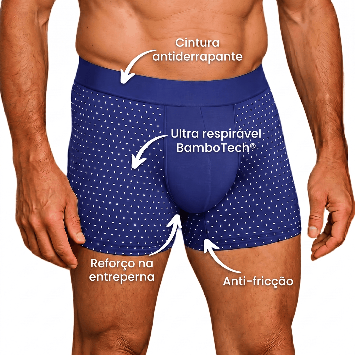 Boxers de fibra de bambu premium — uma nova dimensão de conforto durante todo o dia.
