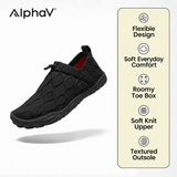 AlphaV comfort knit shoe features
