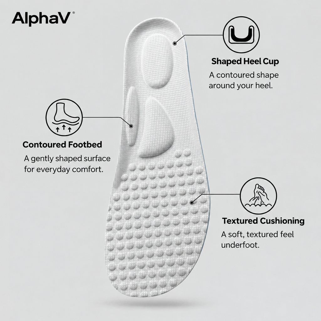 AlphaV contoured insole details