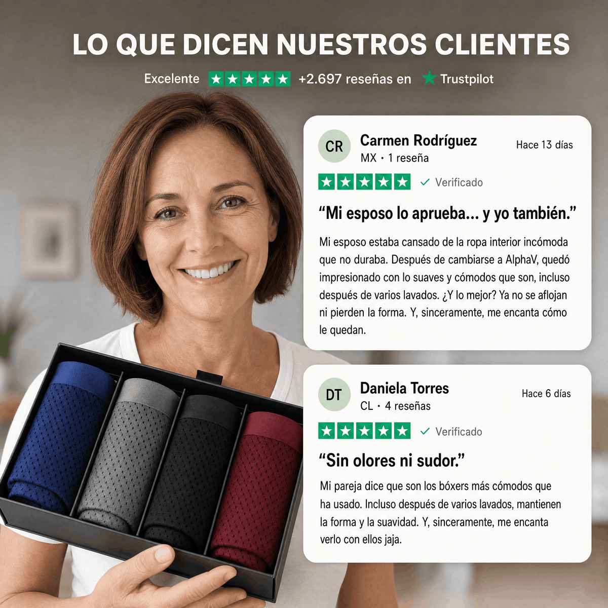 Bóxers de fibra de bambú premium - comodidad revolucionada durante todo el día.